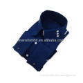 Poplin latest shirt design cotton fabric high collar mens dress shirts with french cuff